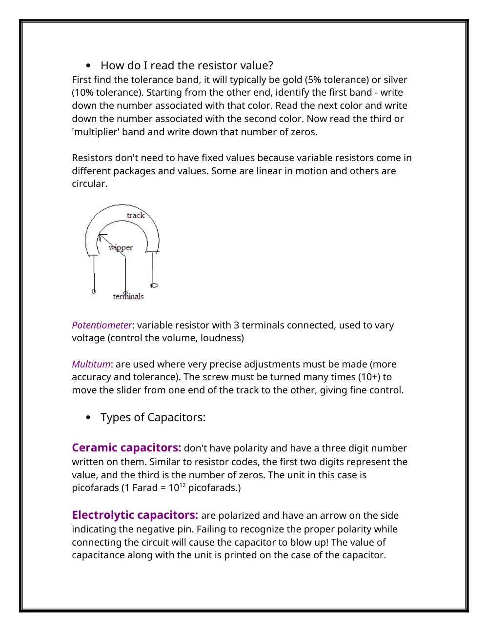 EECE 310L Notes All Experiments, Fall 2013, page 2