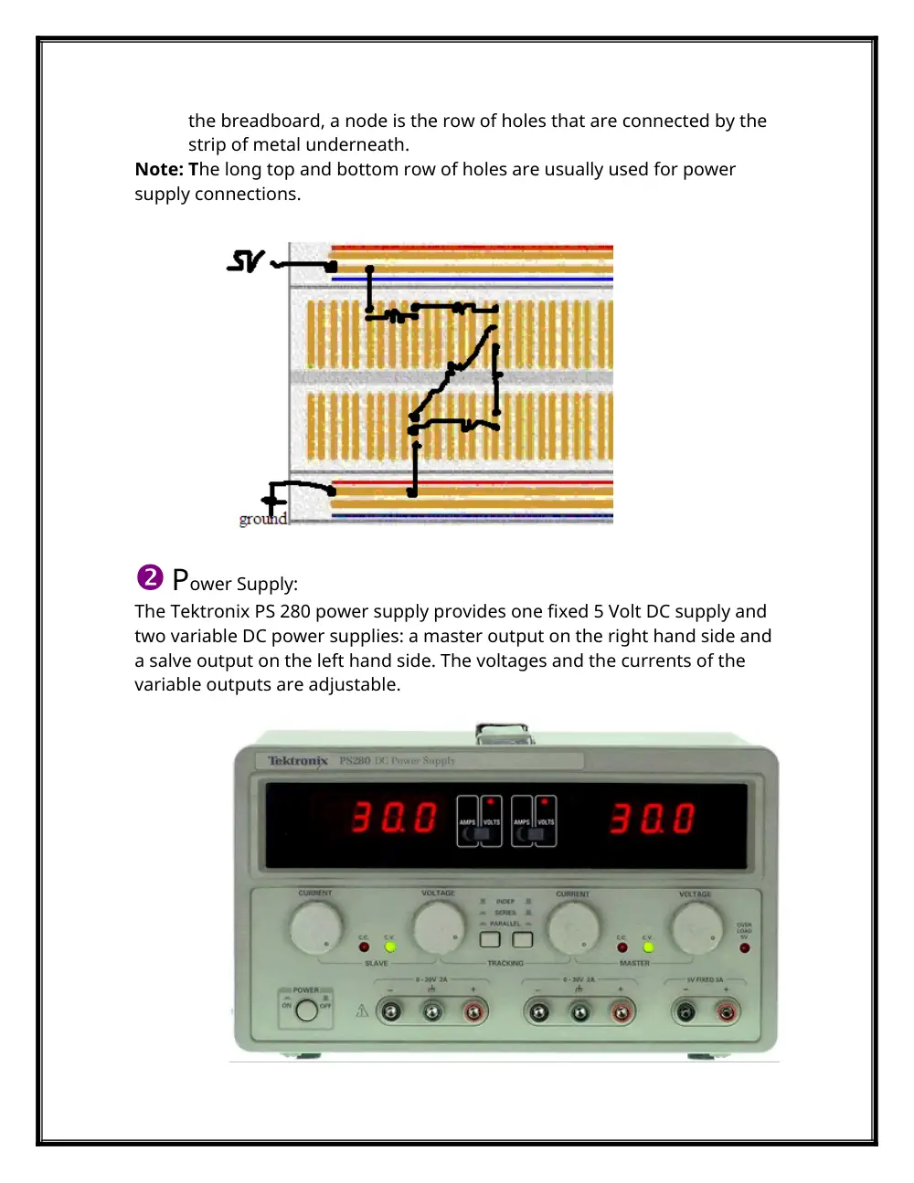 EECE 310L Notes All Experiments, Fall 2013, page 6