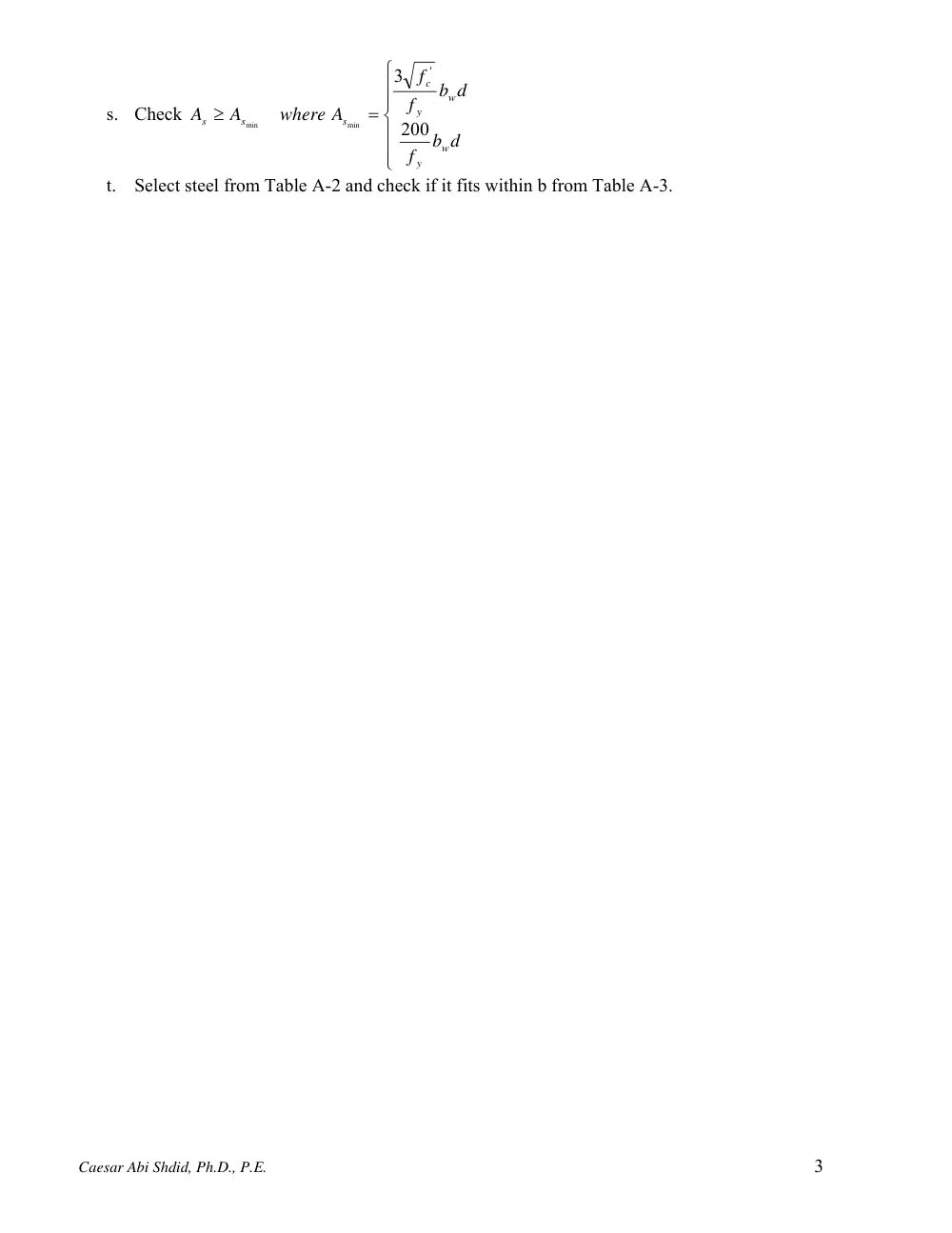 CIE 306 Notes Rectangular Beams, Fall 2012, page 3