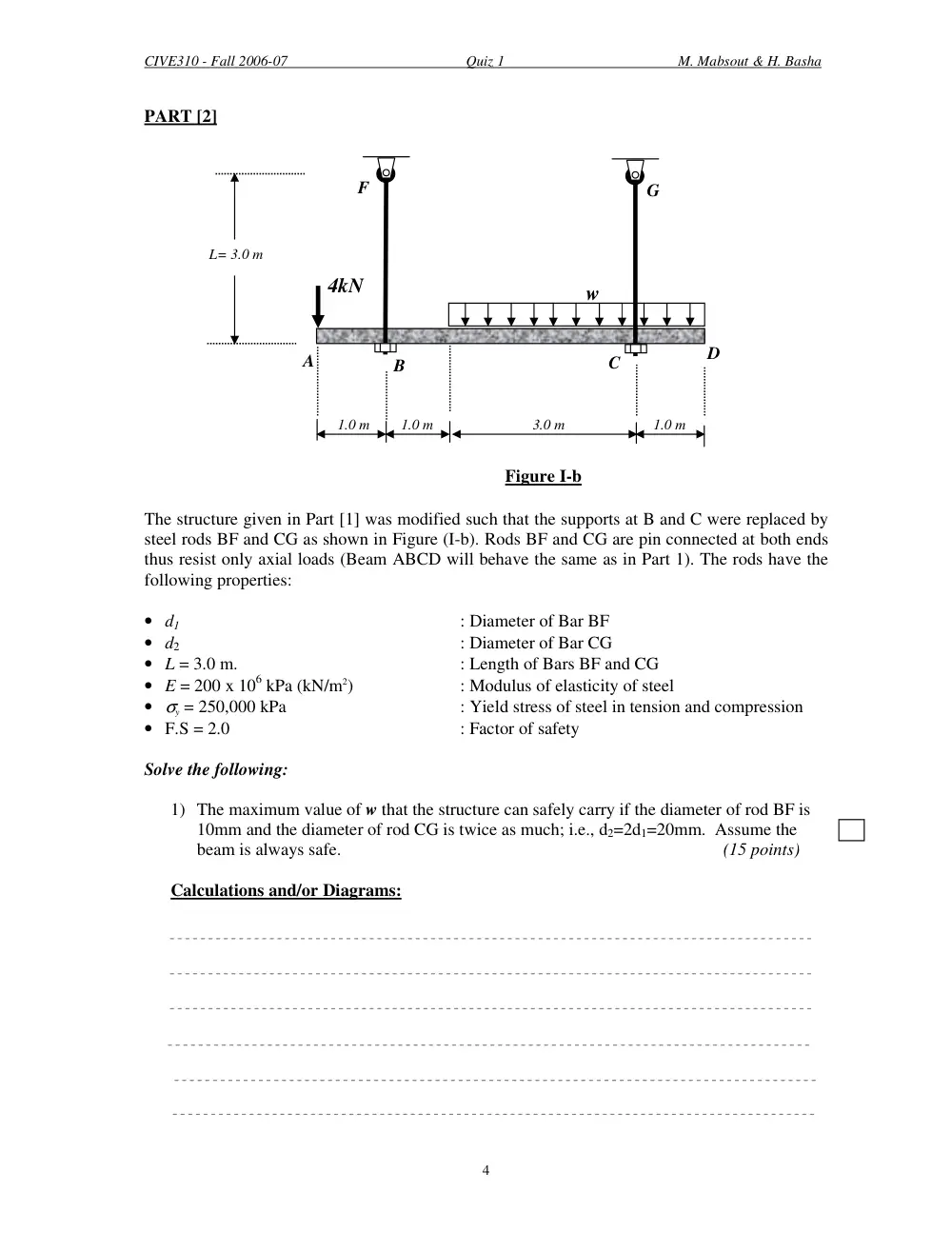 CIVE 310 Exam 1, Fall 2006, page 4