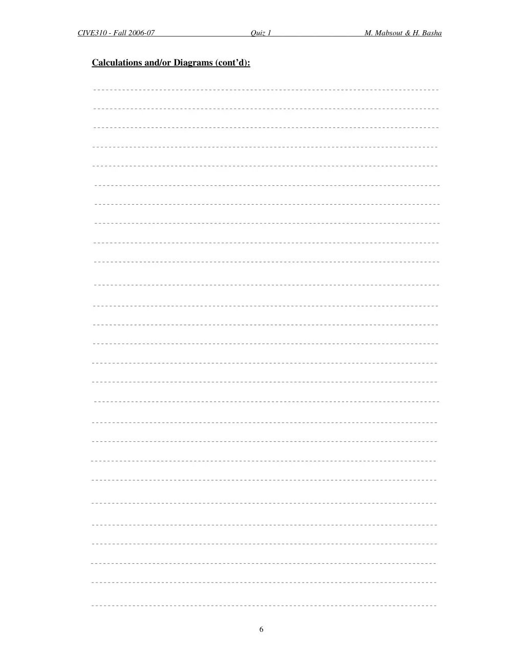 CIVE 310 Exam 1, Fall 2006, page 6