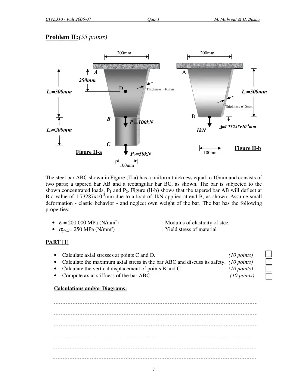 CIVE 310 Exam 1, Fall 2006, page 7