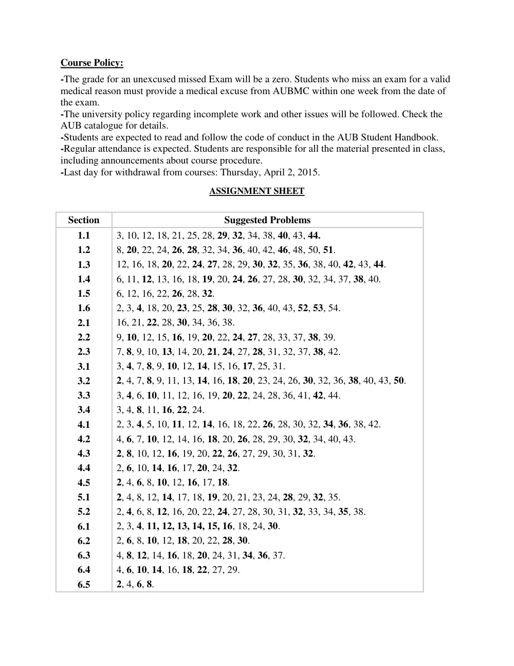 MATH 218 Syllabus, Spring 2015, page 2