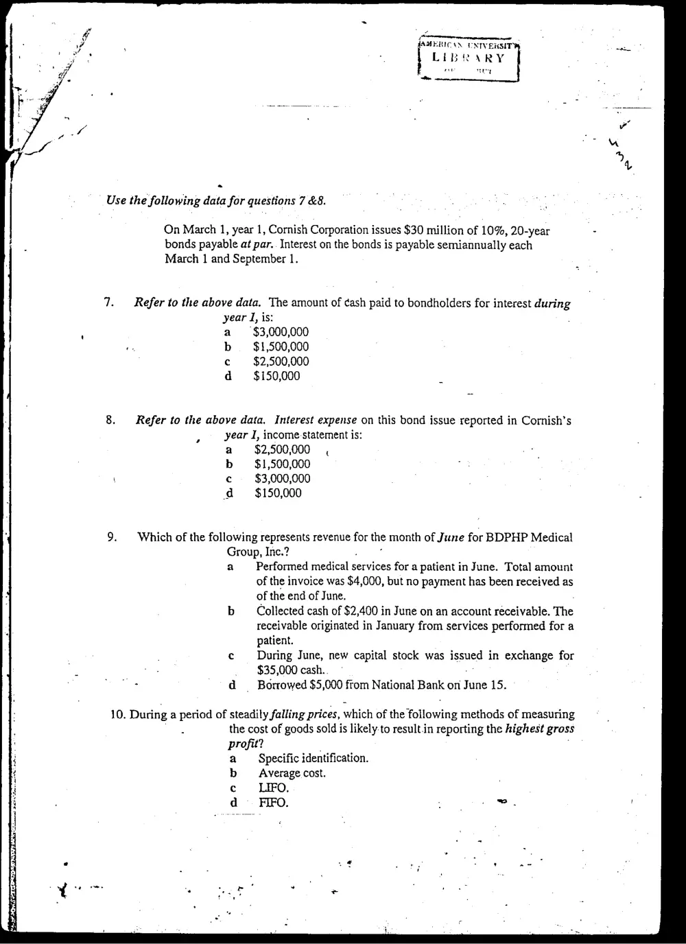 ACCT 210 Final, Fall 2001, page 5