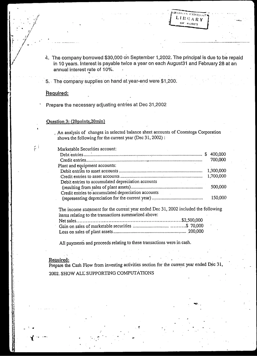 ACCT 210 Final, Fall 2001, page 7