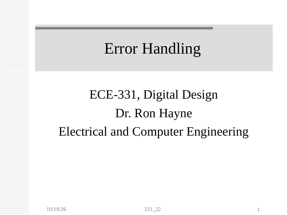 EECE 320 Project, Spring 2008, page 1