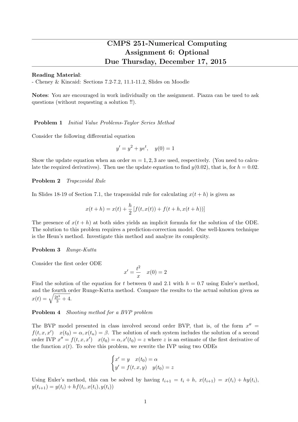 CMPS 251 Homework Assignment 6, Fall 2015, page 1