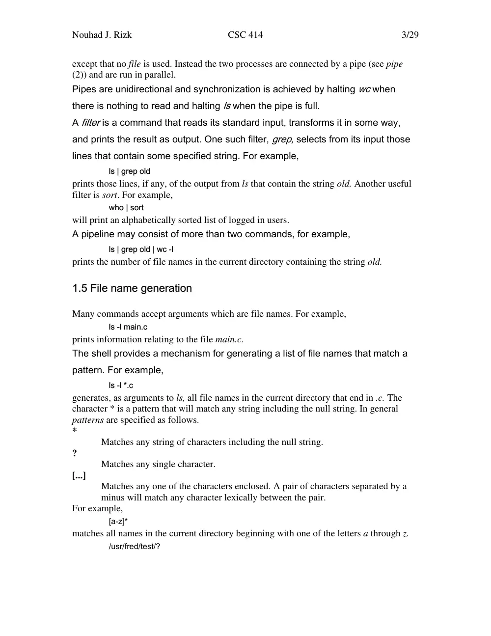 CSC 414 Lecture, Fall 2003, page 3
