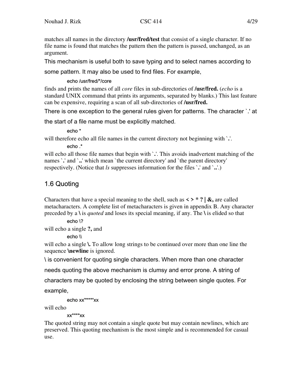CSC 414 Lecture, Fall 2003, page 4