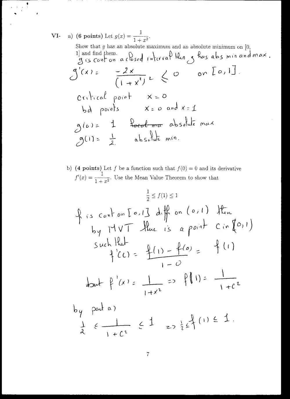 MATH 101 Exam 2, Fall 2005, page 7