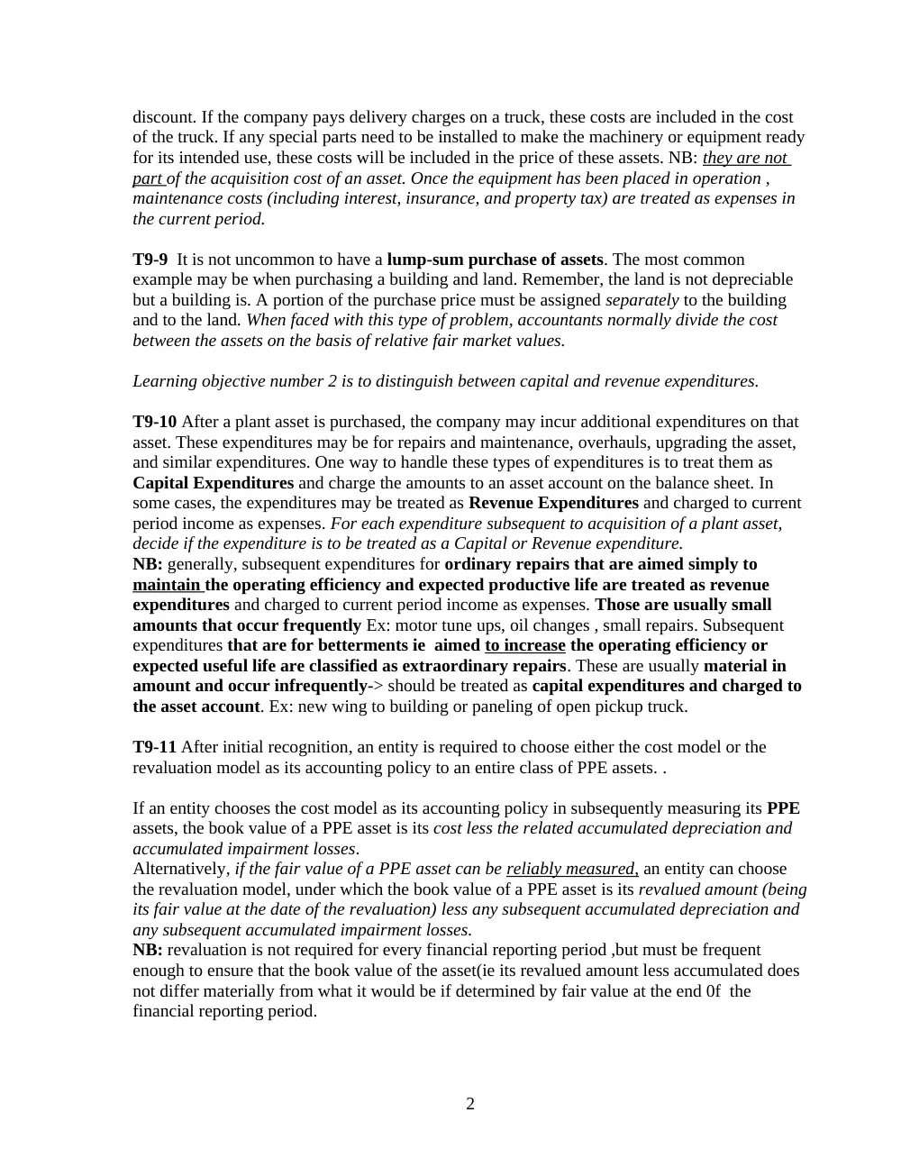 ACCT 210 Notes Ch 9, Fall 2018, page 2