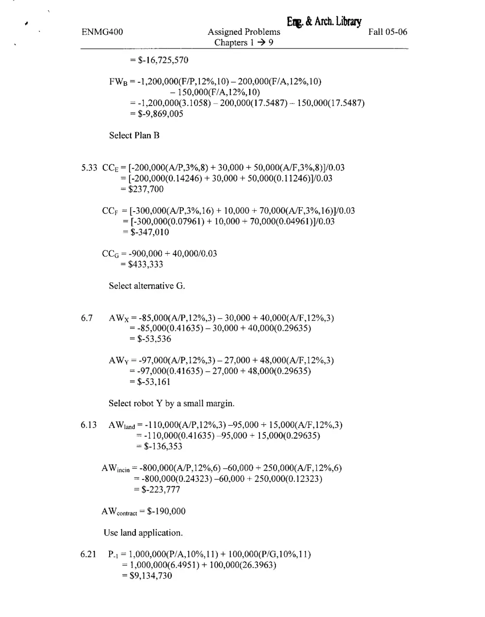 ENMG 400 Problems, Spring 2008, page 3