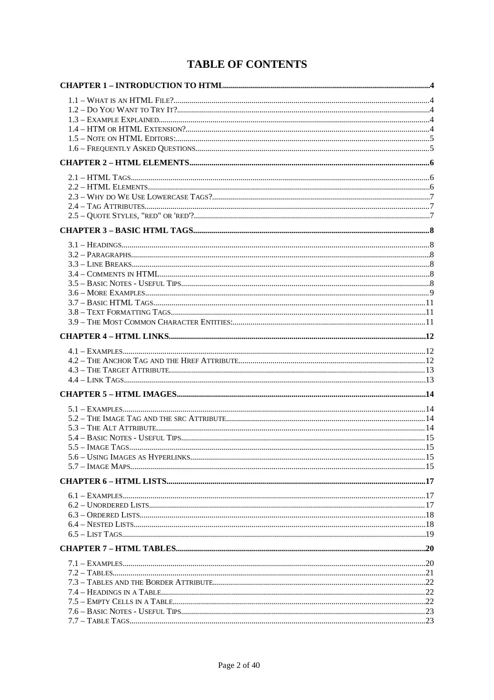 CSI 201 Useful File, Spring 2012, page 2