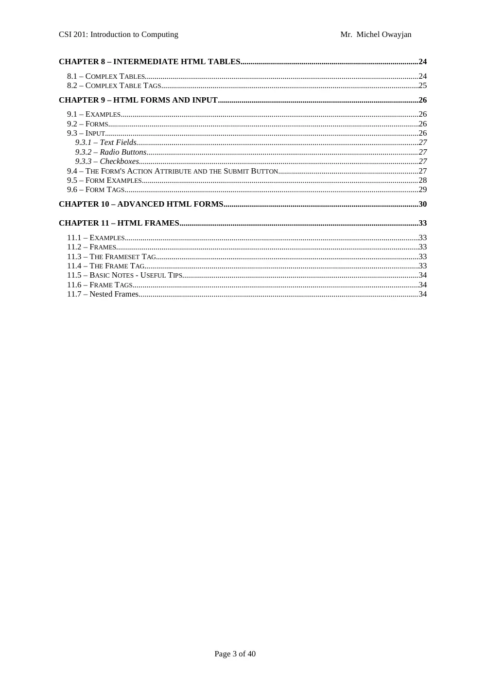 CSI 201 Useful File, Spring 2012, page 3