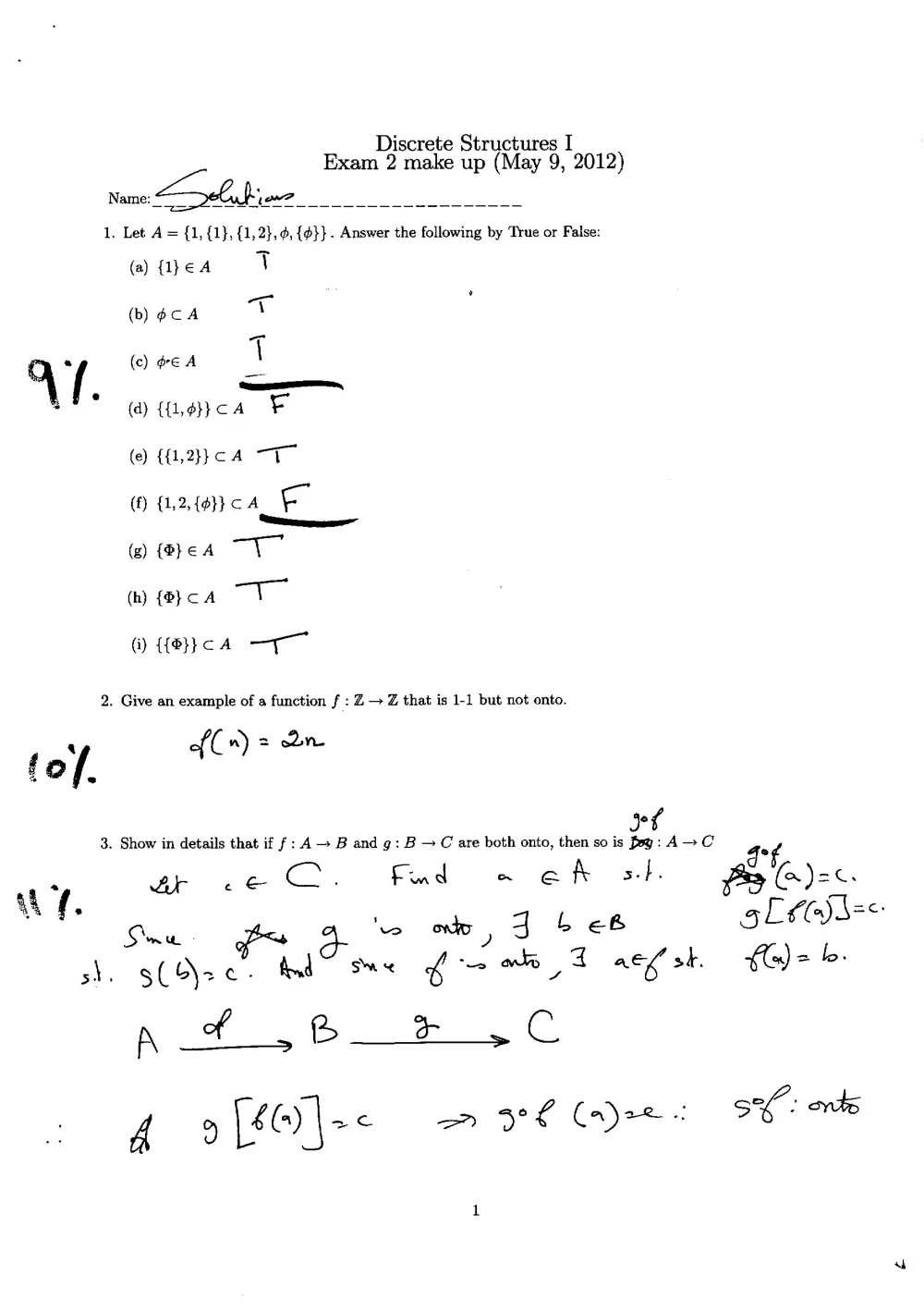 MTH 207 Exam 2 Sample, Spring 2016, page 1