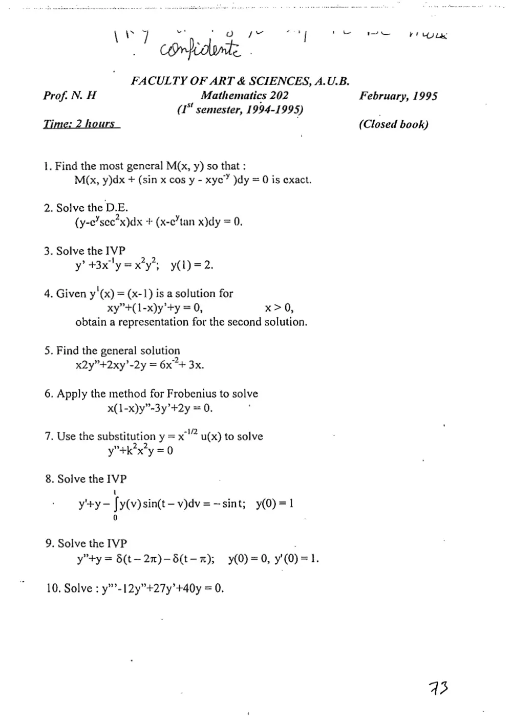 MATH 202 Final with Solution, page 1