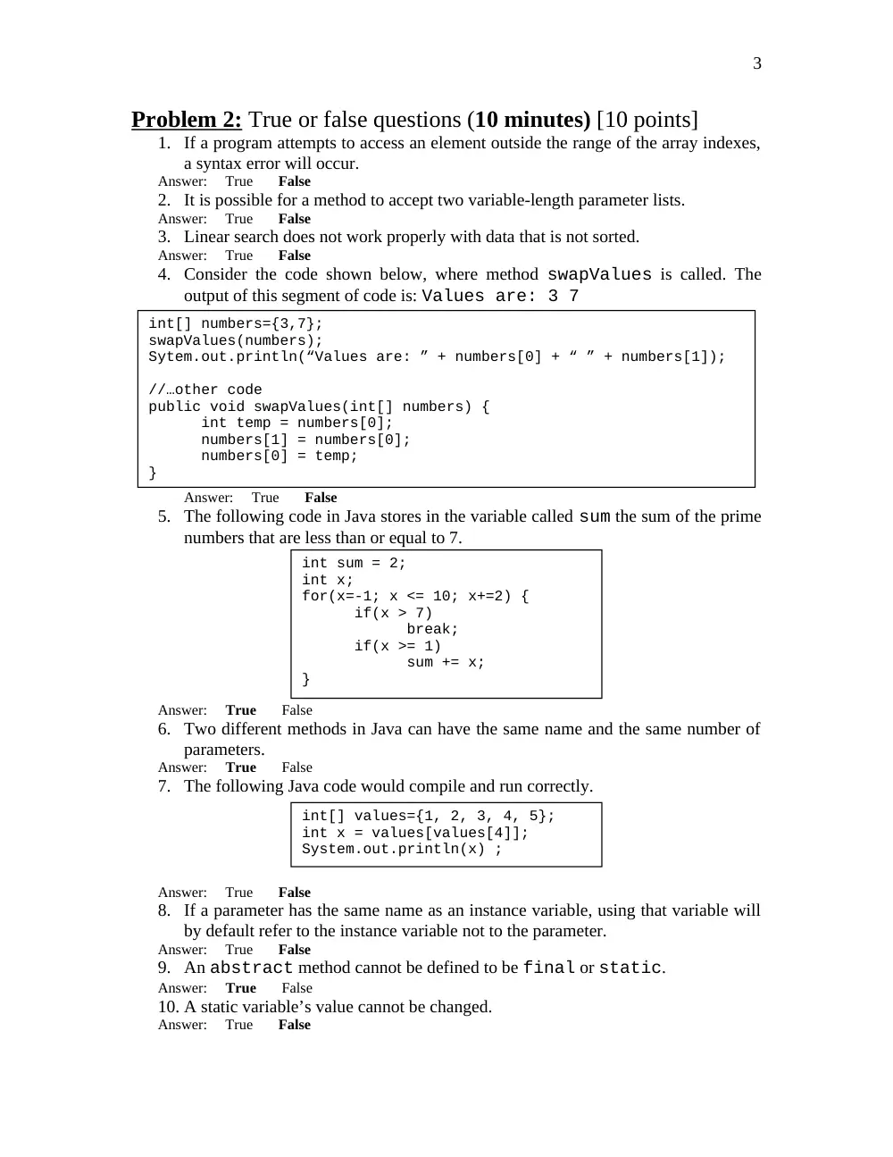 COE 212 Final, Spring 2013, page 3