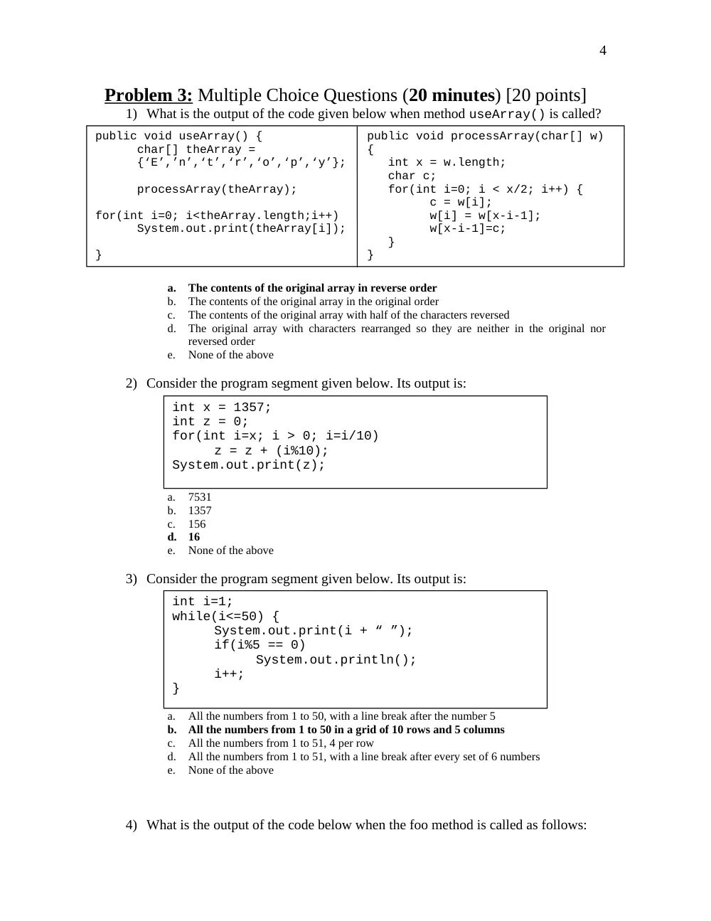 COE 212 Final, Spring 2013, page 4