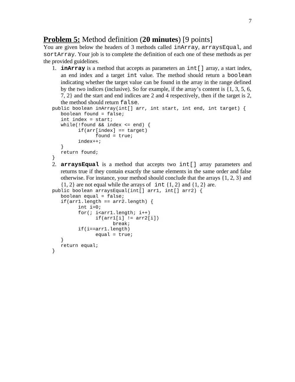 COE 212 Final, Spring 2013, page 7