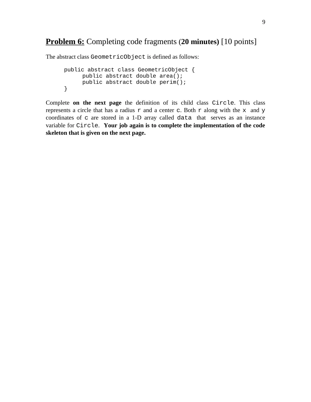 COE 212 Final, Spring 2013, page 9