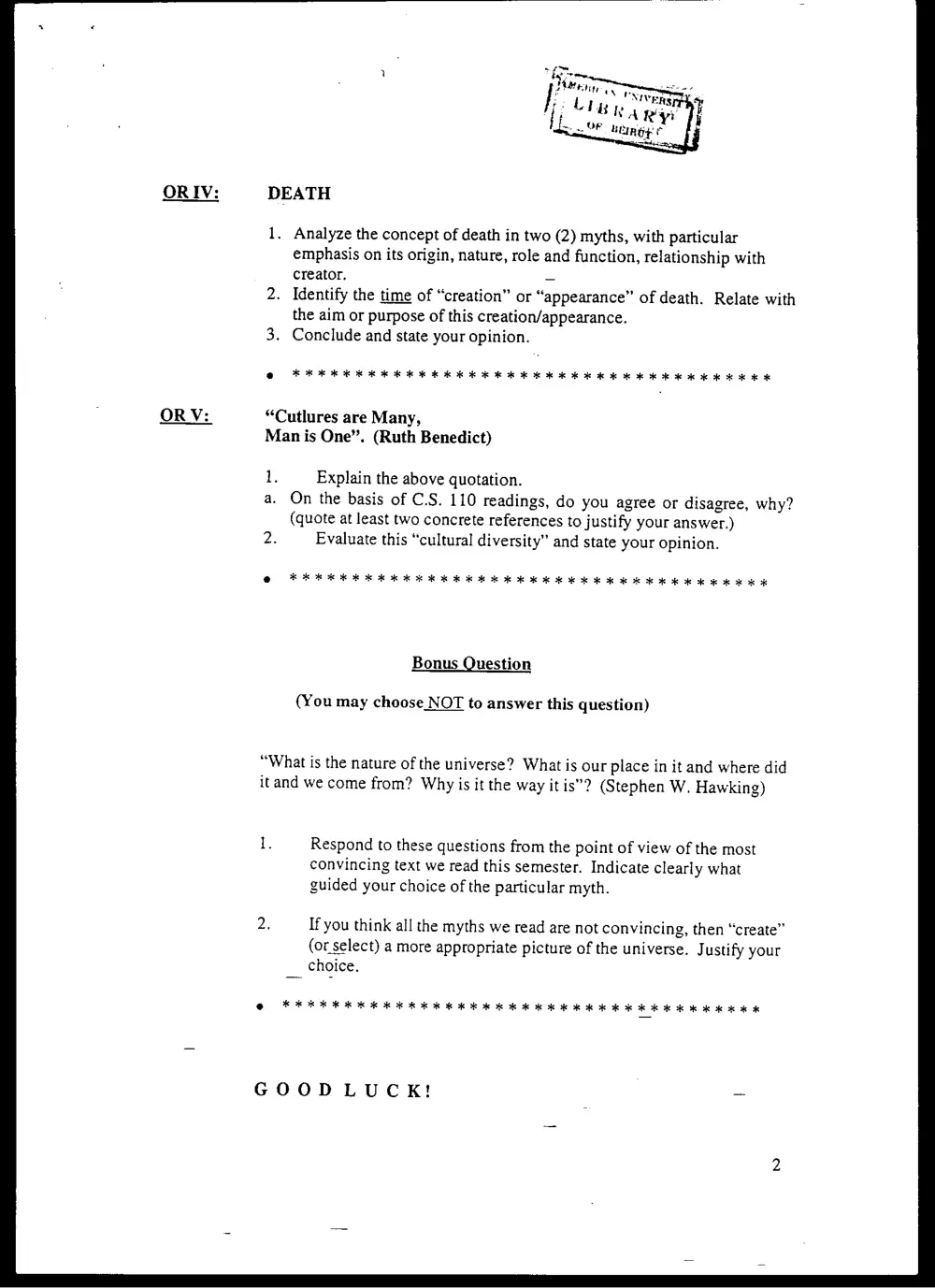 CVSP 110 Final, Spring 2003, page 2