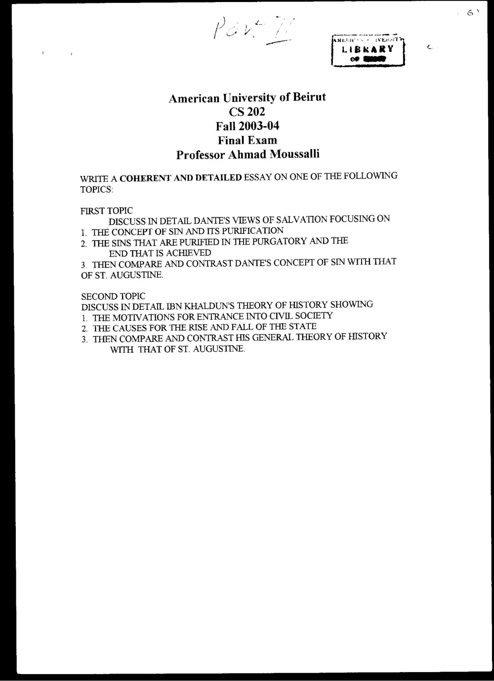 CVSP 202 Final, Fall 2003, page 1