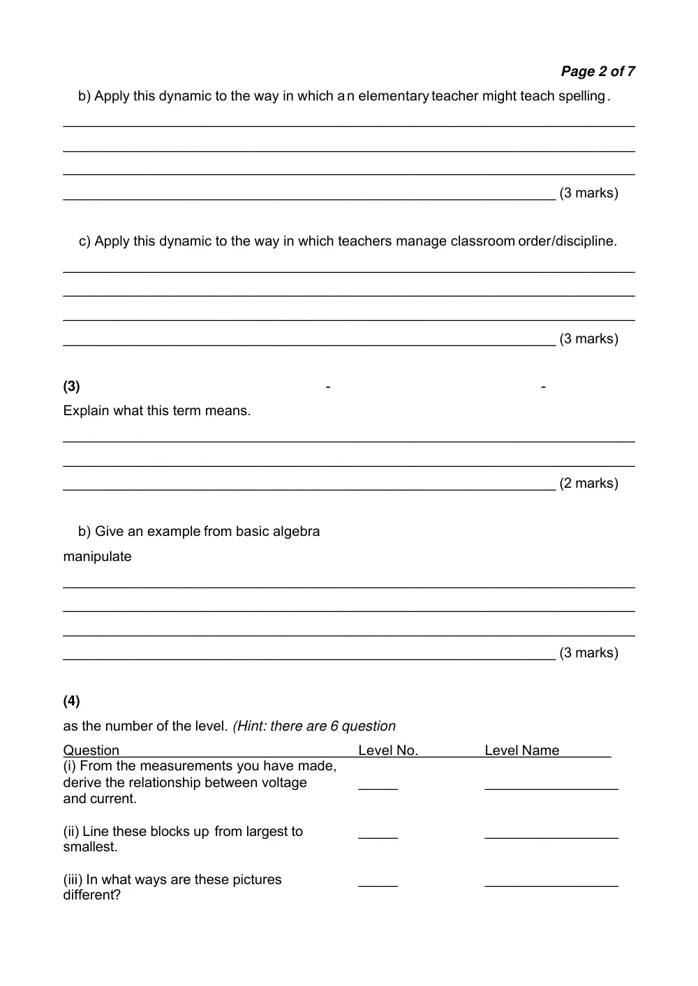 EDUC 230 Final, Fall 2005, page 2