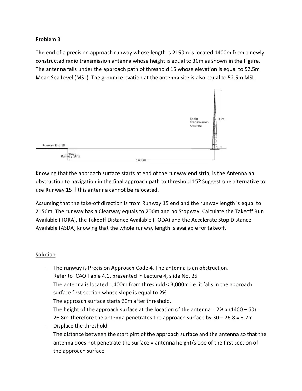 CIVE 461 Problems Airport Problems and Solution, Fall 2014, page 3