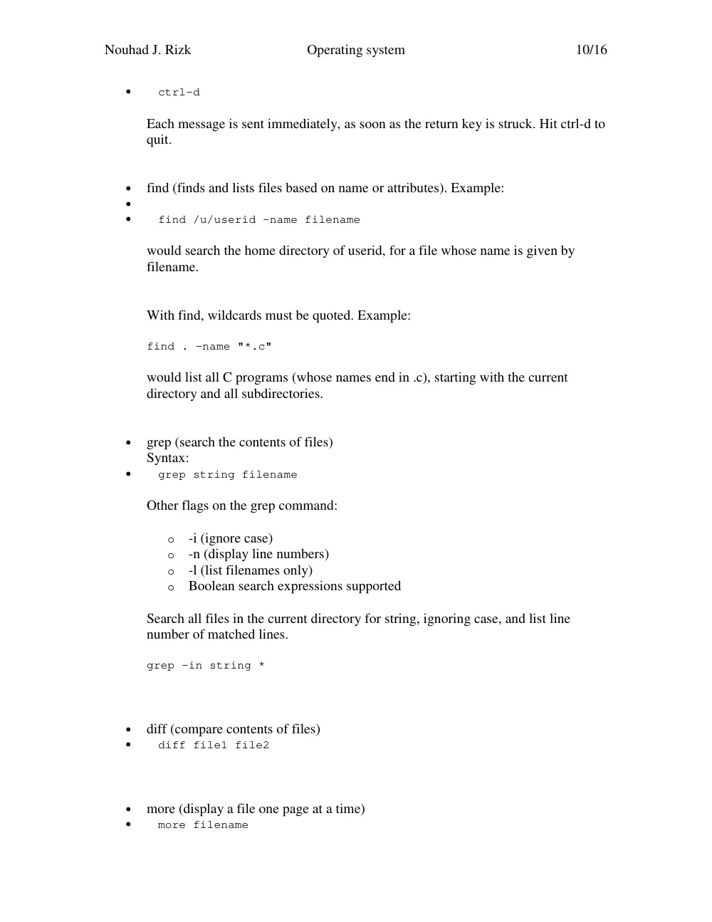 CSC 414 Tutorial, Spring 2003, page 10