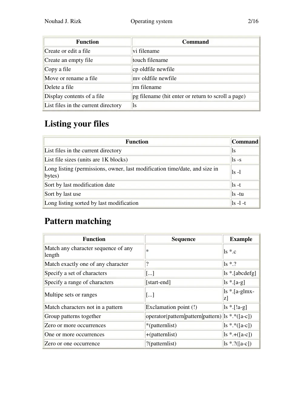 CSC 414 Tutorial, Spring 2003, page 2