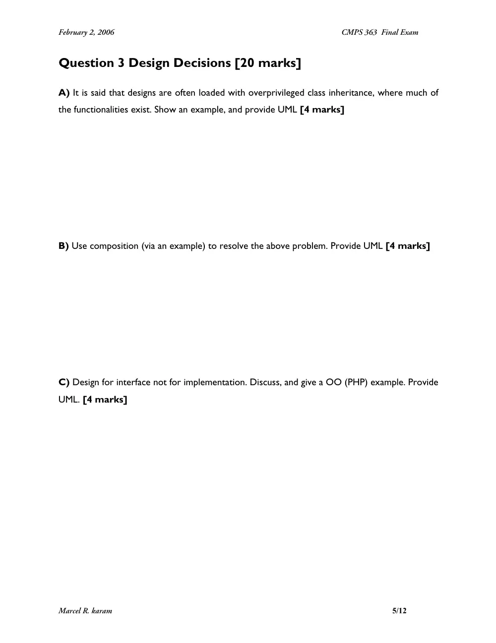 CMPS 363 Final, Fall 2005, page 5