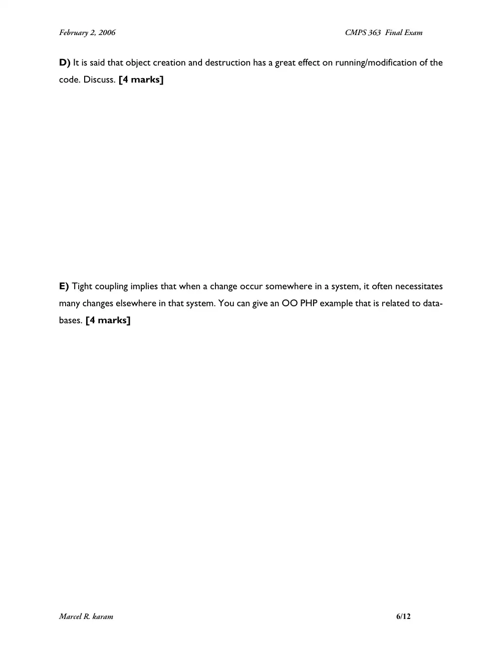 CMPS 363 Final, Fall 2005, page 6