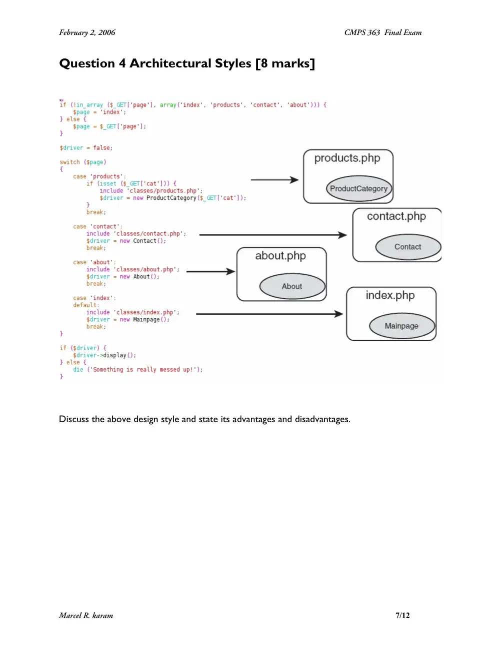 CMPS 363 Final, Fall 2005, page 7