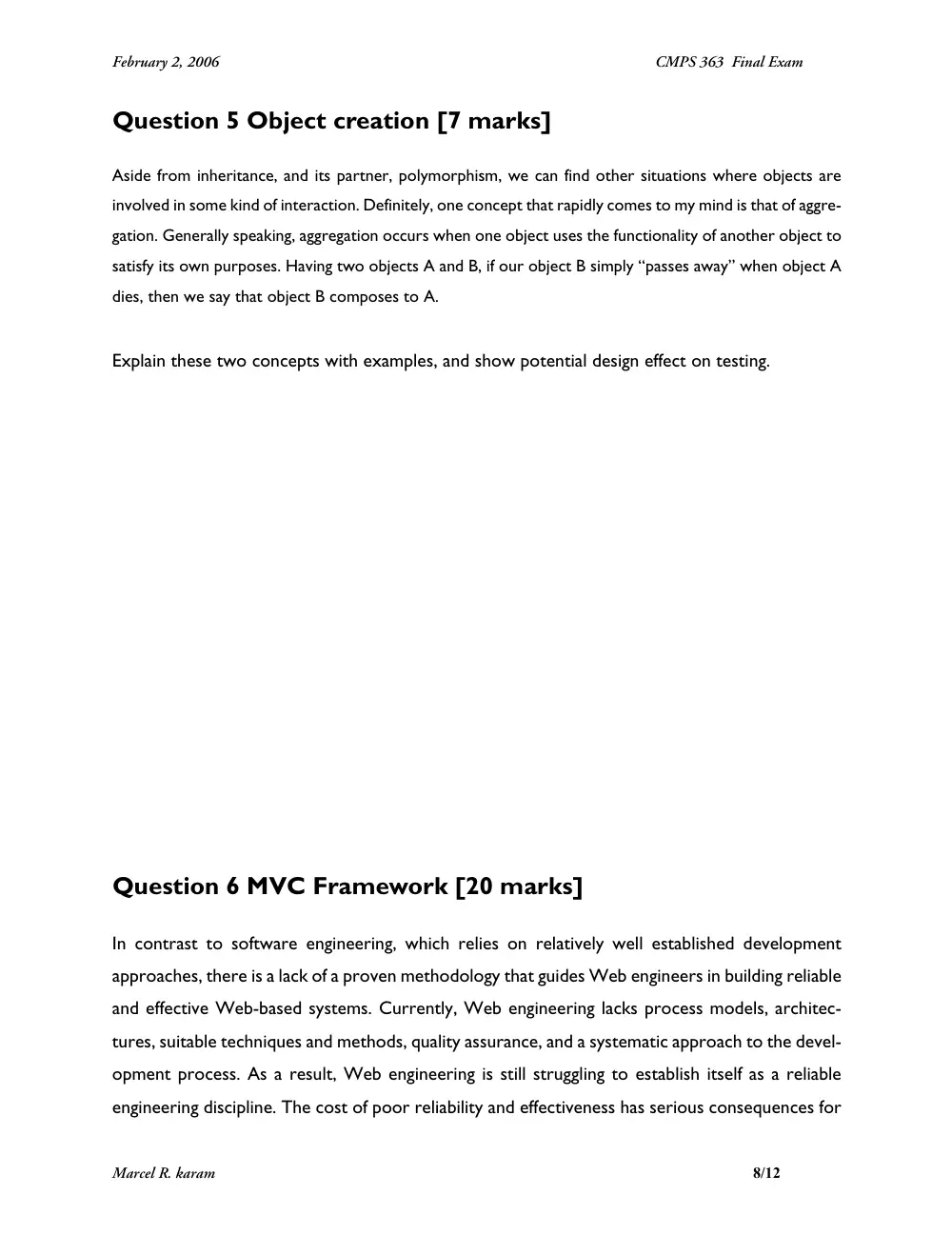 CMPS 363 Final, Fall 2005, page 8