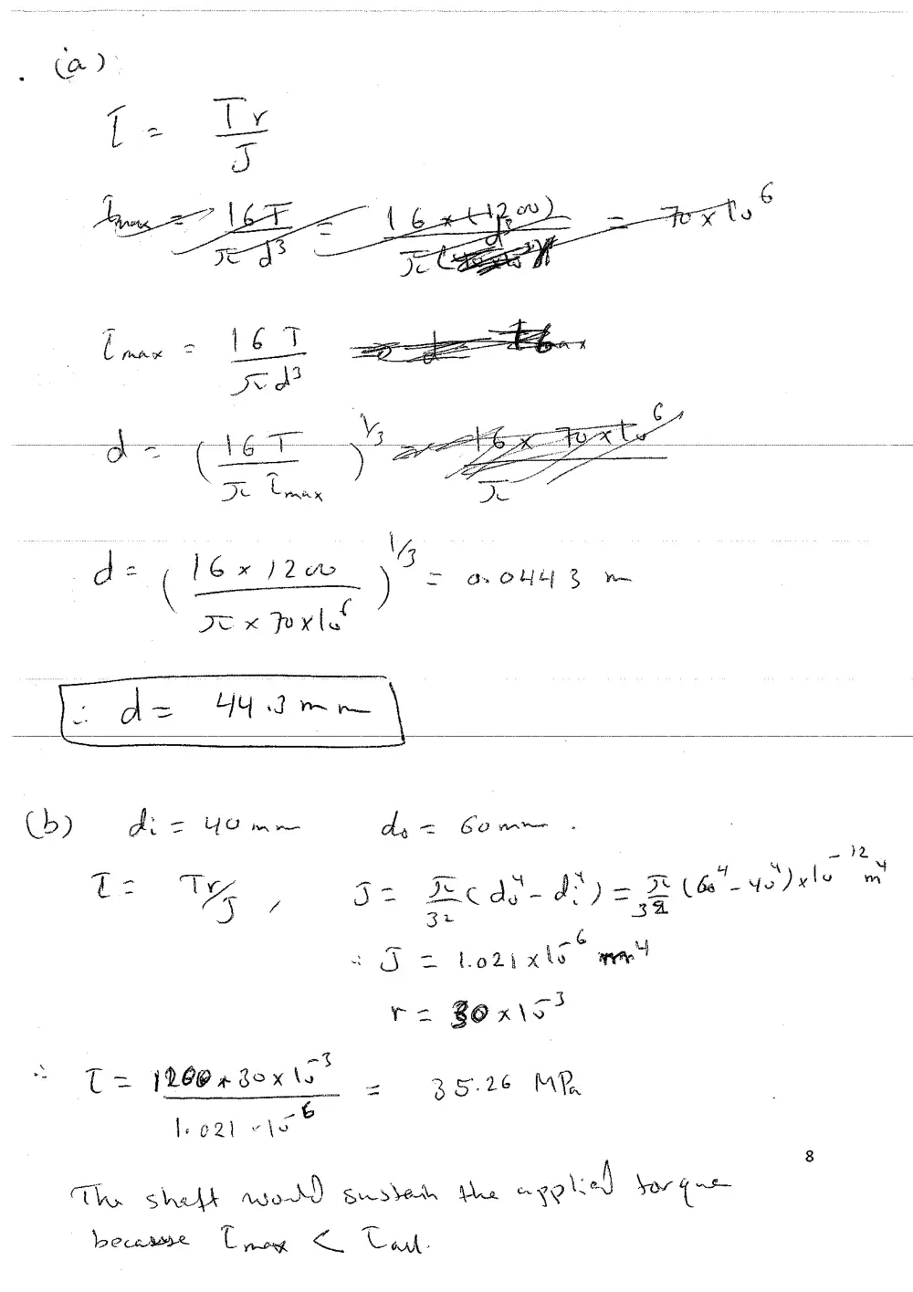 MECH 320 Final with Solution, Spring 2010, page 8