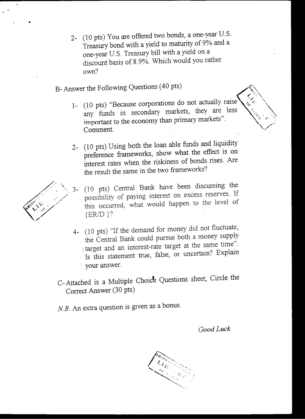 ECON 228 Midterm, Fall 2001, page 2
