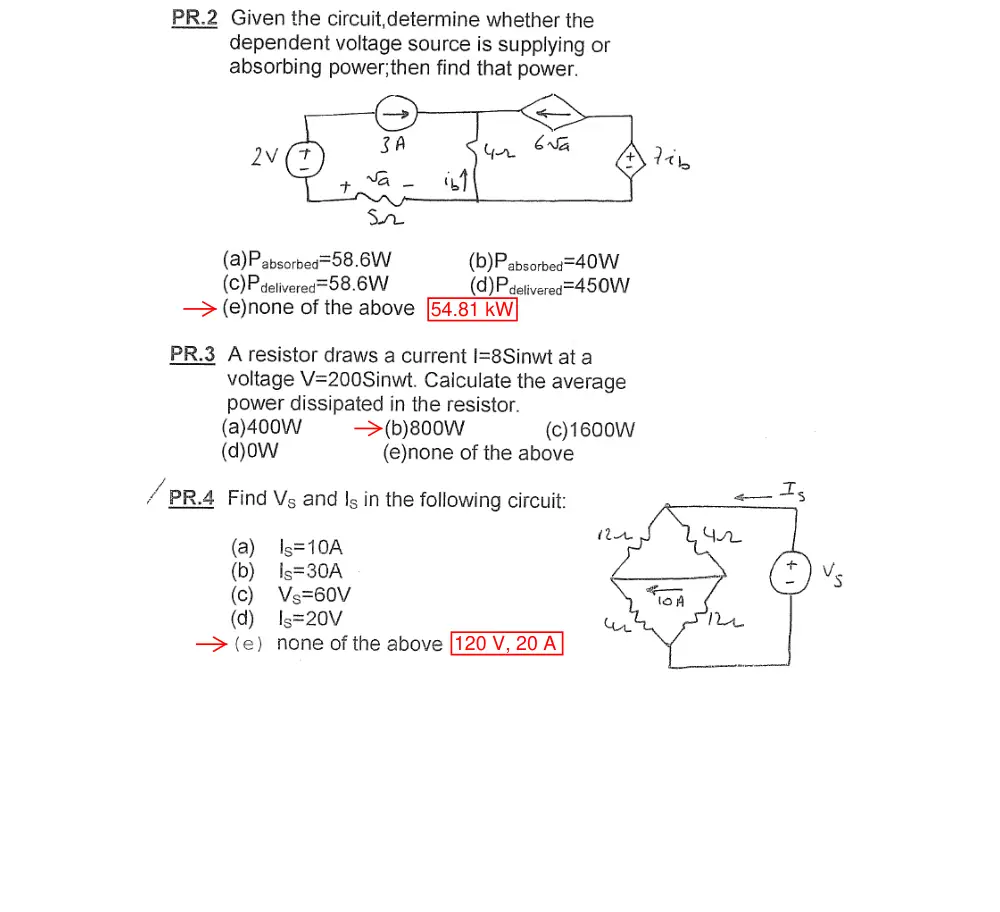 EECE 210 Problems, Fall 2010, page 1