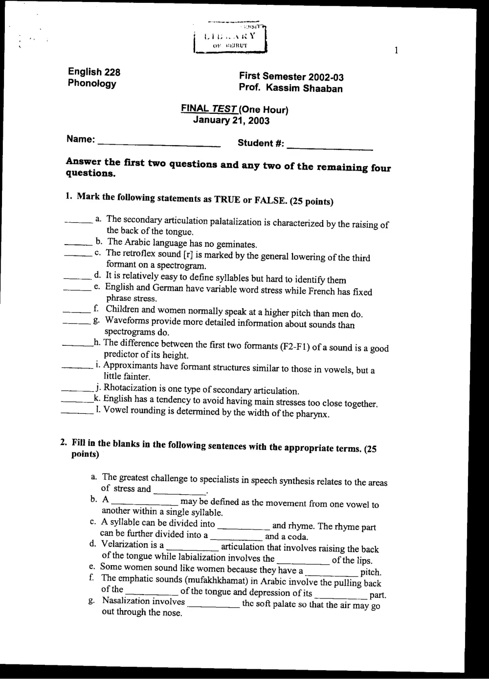 ENG 228 Final, Fall 2002, page 1