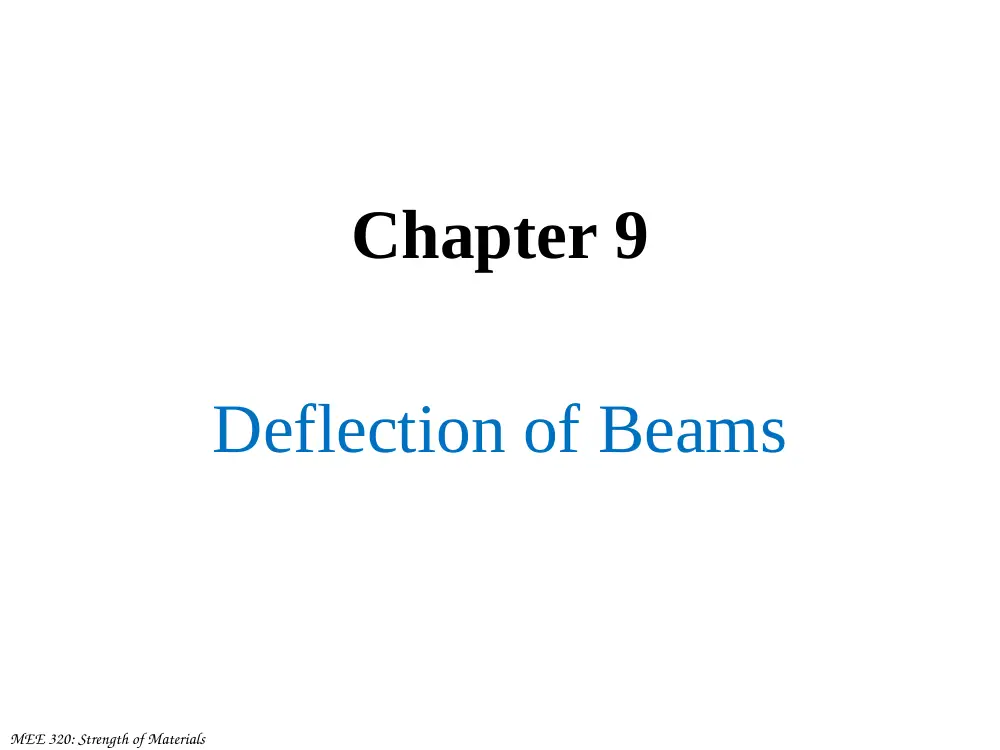 MEE 320 Chapter 9, Spring 2018, page 1