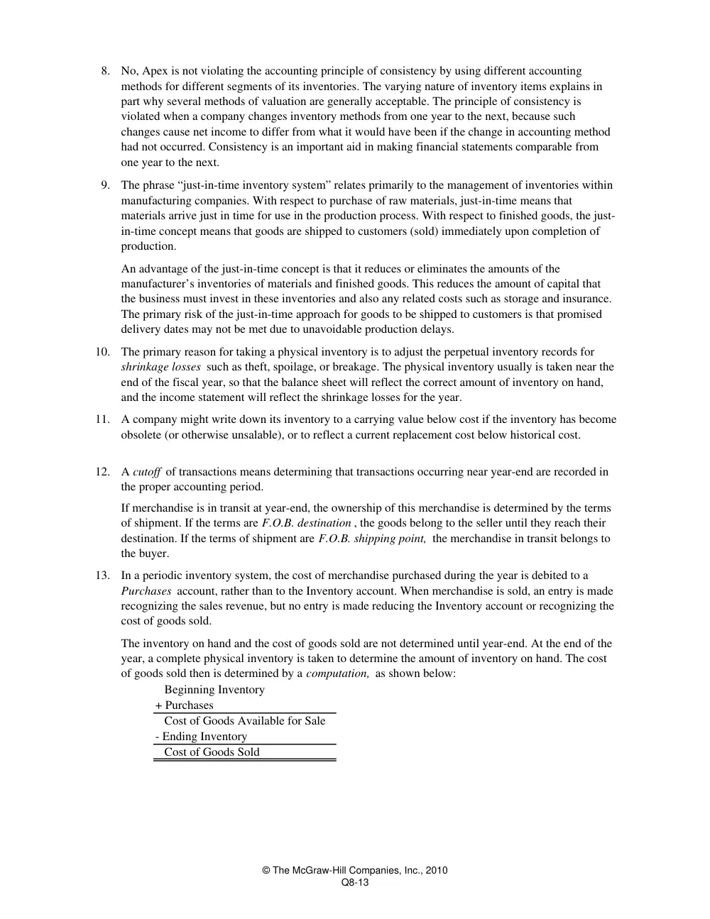 ACO 201 Problems Chapter 8 Solutions, Spring 2013, page 6