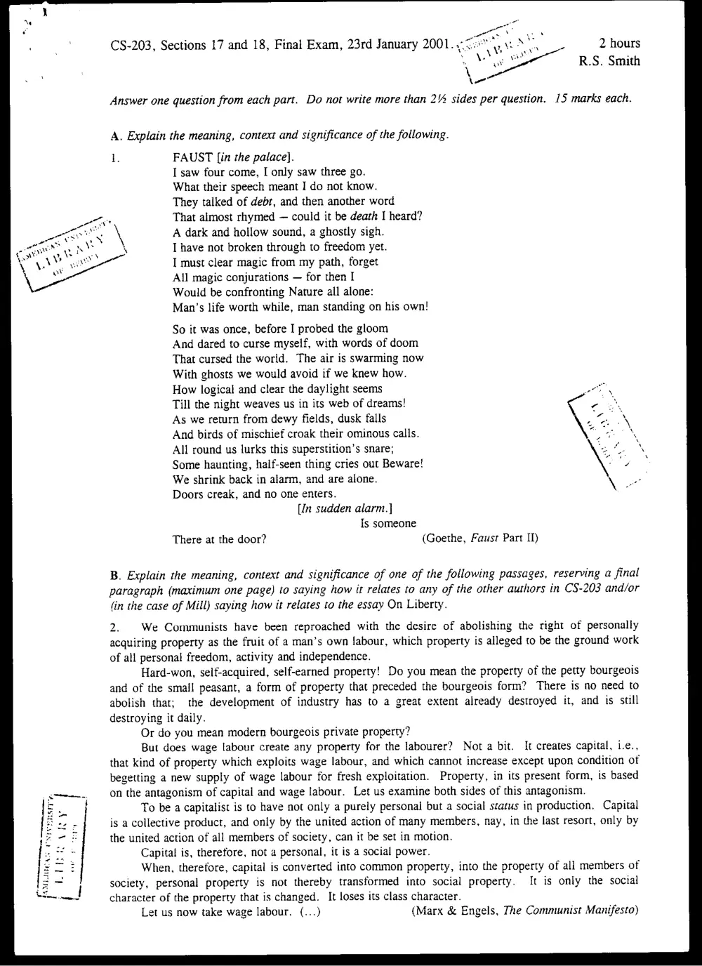 CVSP 203 Final, Fall 2000, page 1