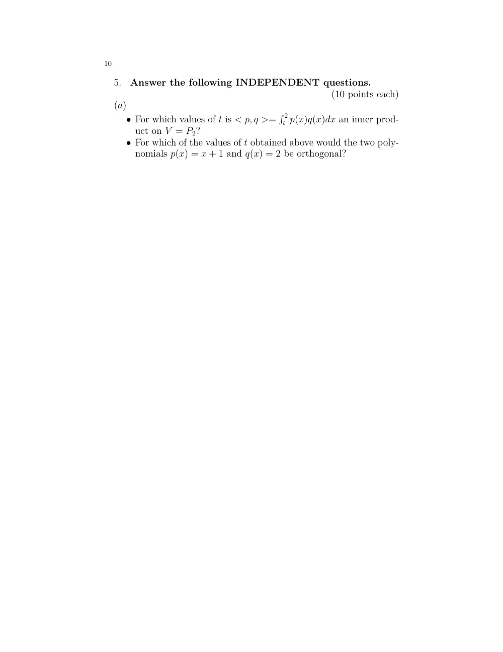 MATH 218 Final, Fall 2011, page 10