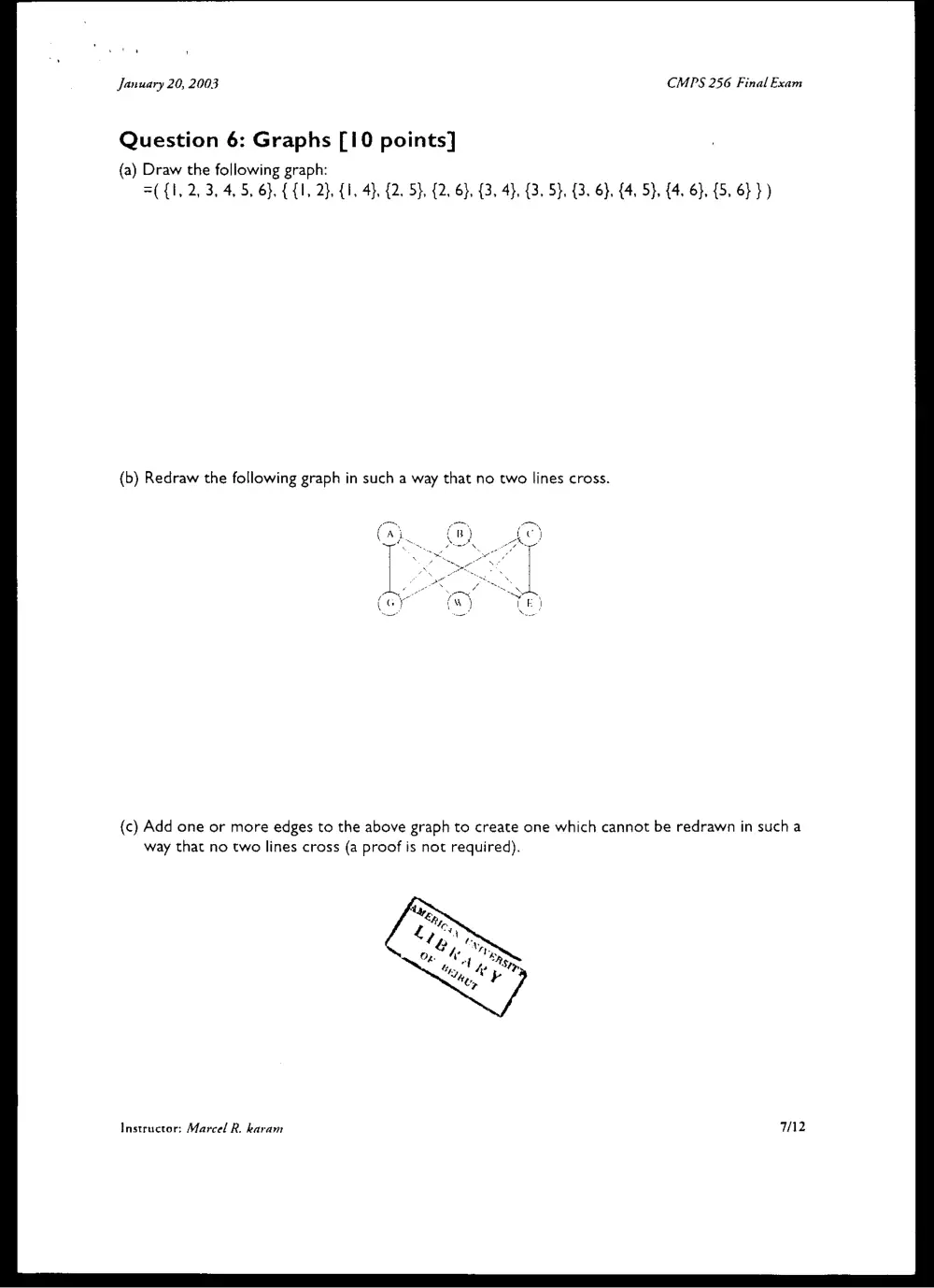 CMPS 256 Final, Fall 2003, page 7