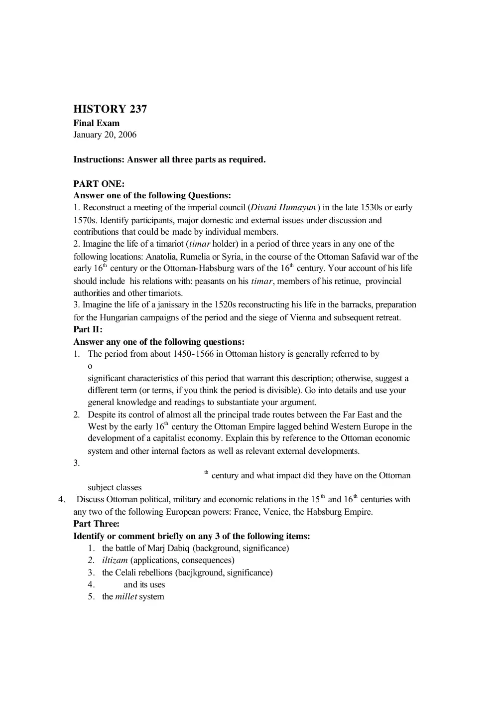 HIST 237 Final, Fall 2005, page 1