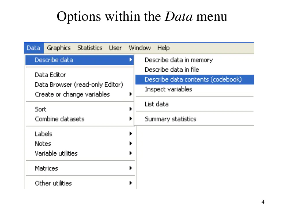 ECO 332 Tutorial Stata, Spring 2016, page 4