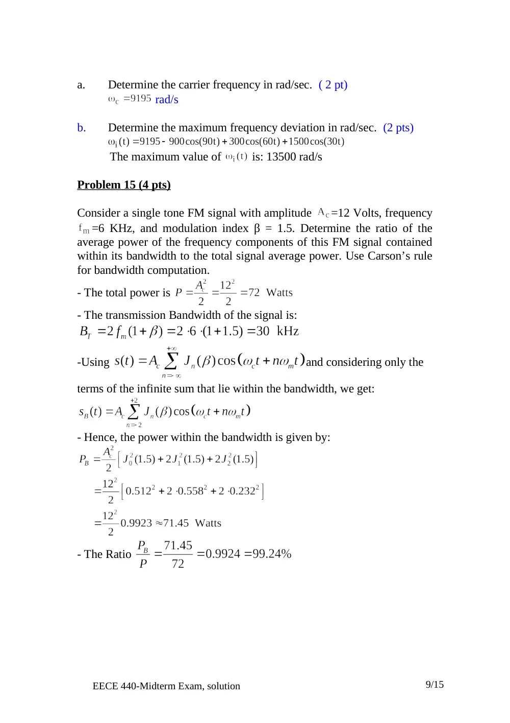 EECE 340 Midterm, Fall 2005, page 9