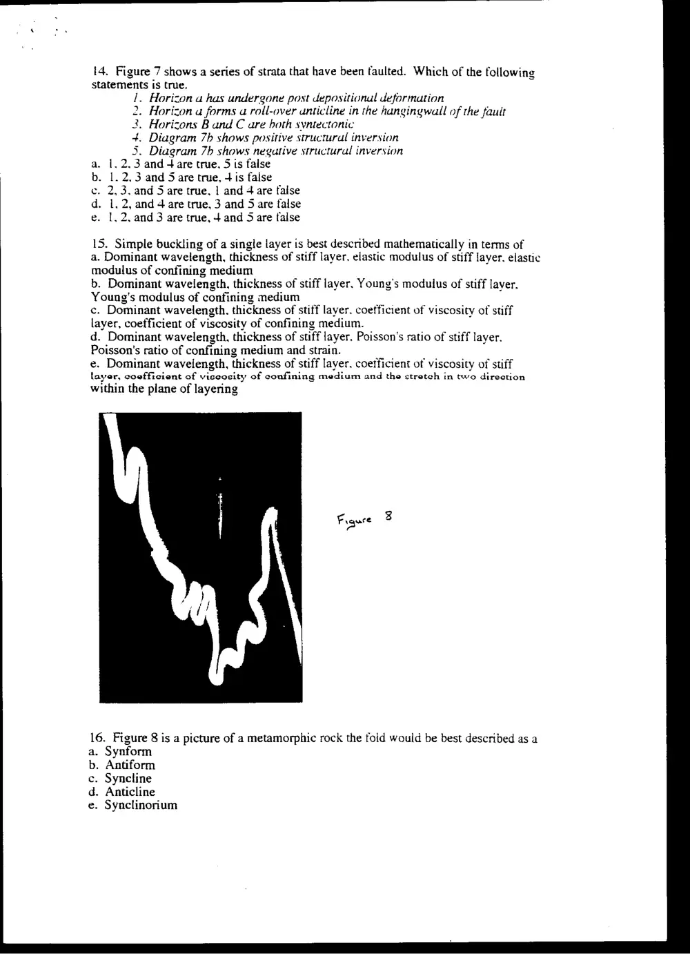 GEOL 213 Final, Spring 1997, page 5
