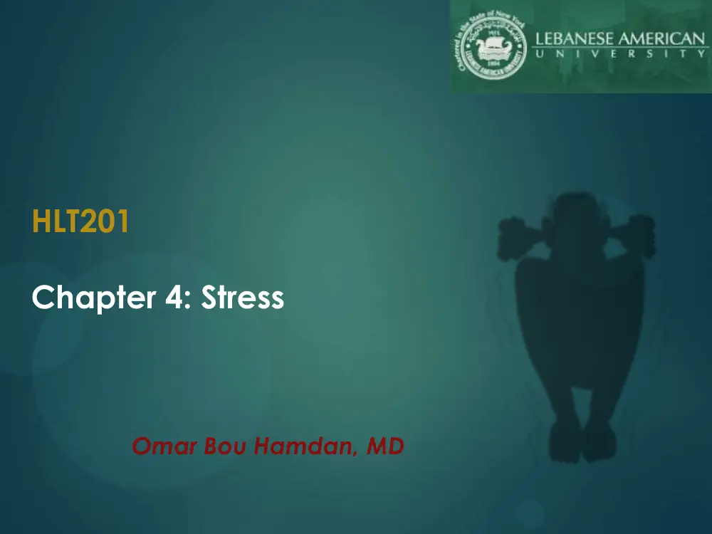 HLT 201 Chapter 4, Spring 2016, page 1