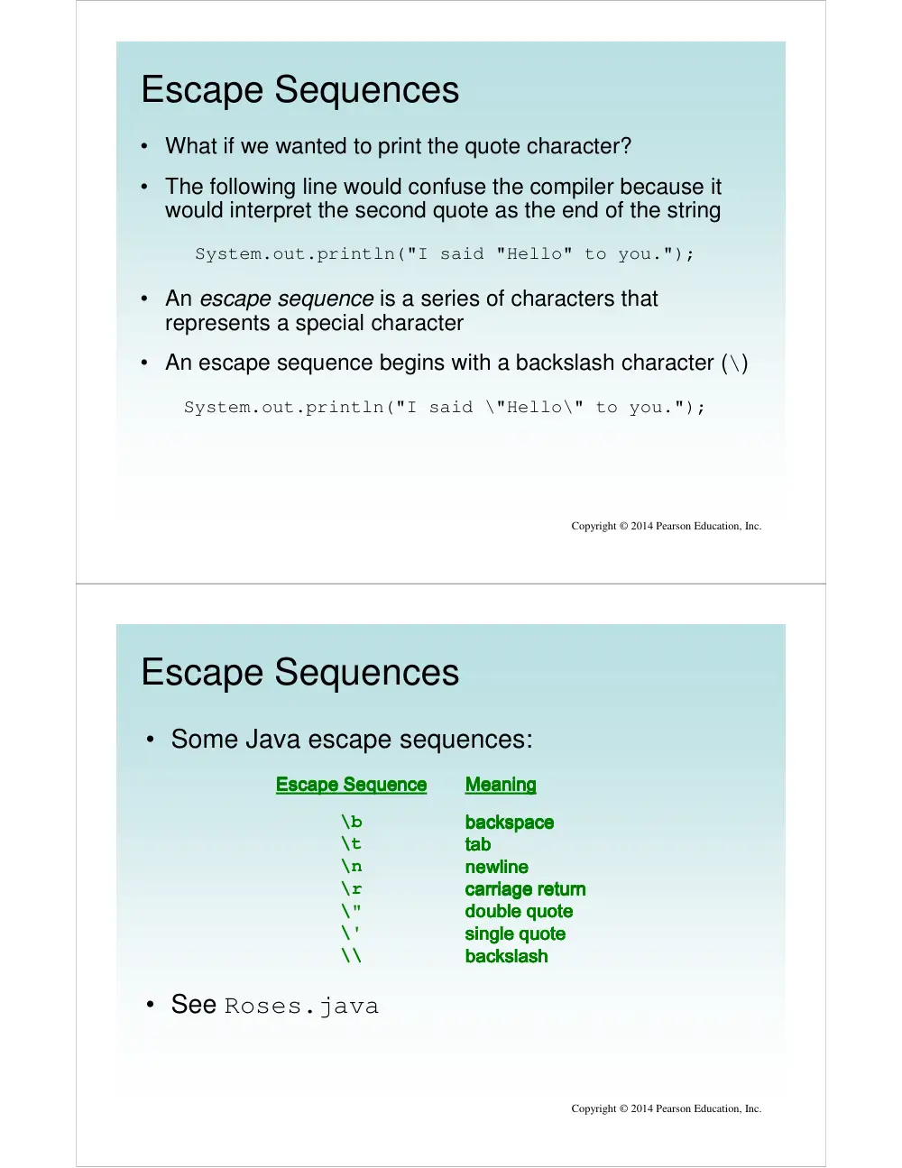 CSC 243 Chapter 2, Spring 2015, page 9