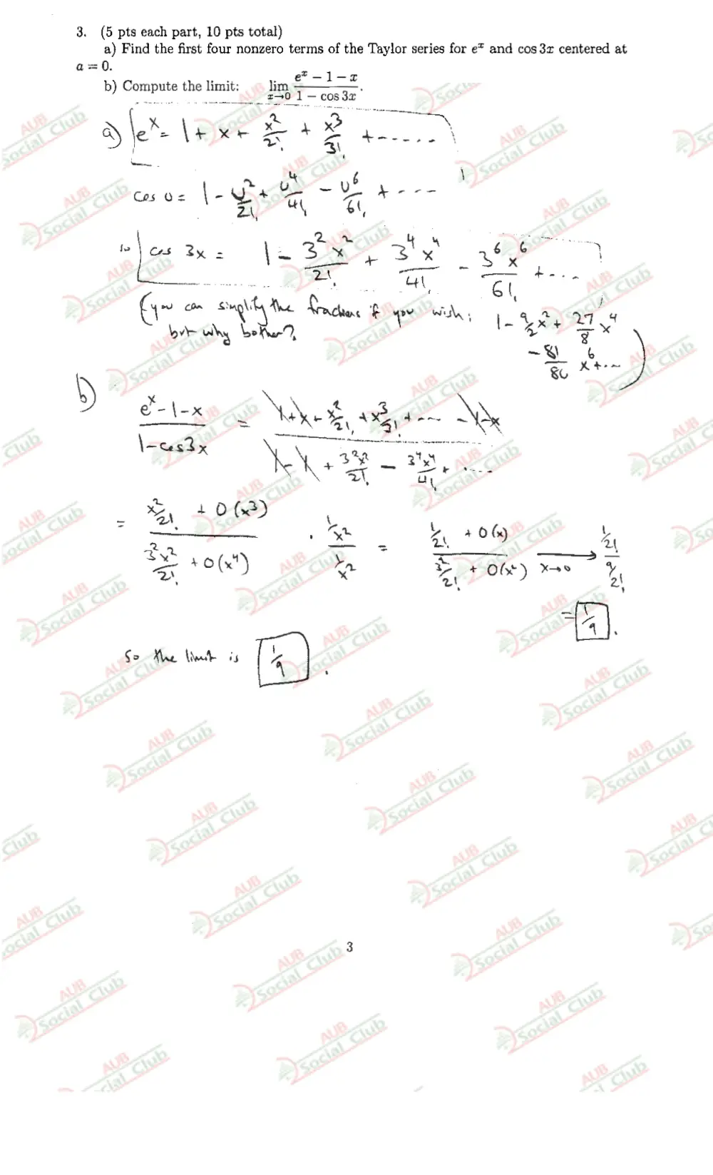 MATH 201 Final Finals with Solution Collection, Spring 2017, page 9